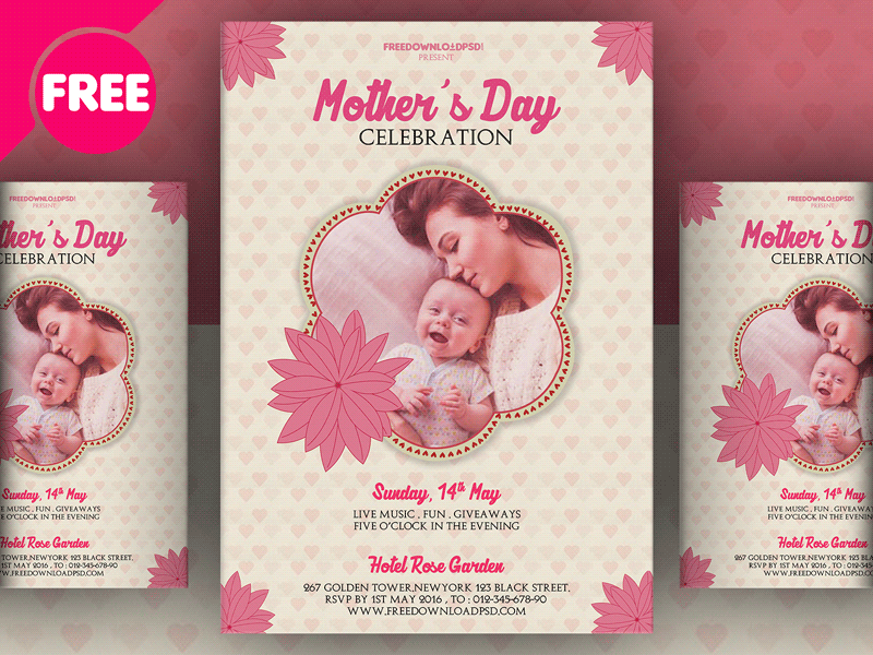 0a4536a6369bdf57a0e9360748d281a4 - Free psd - Mothers Day Flyer PSD