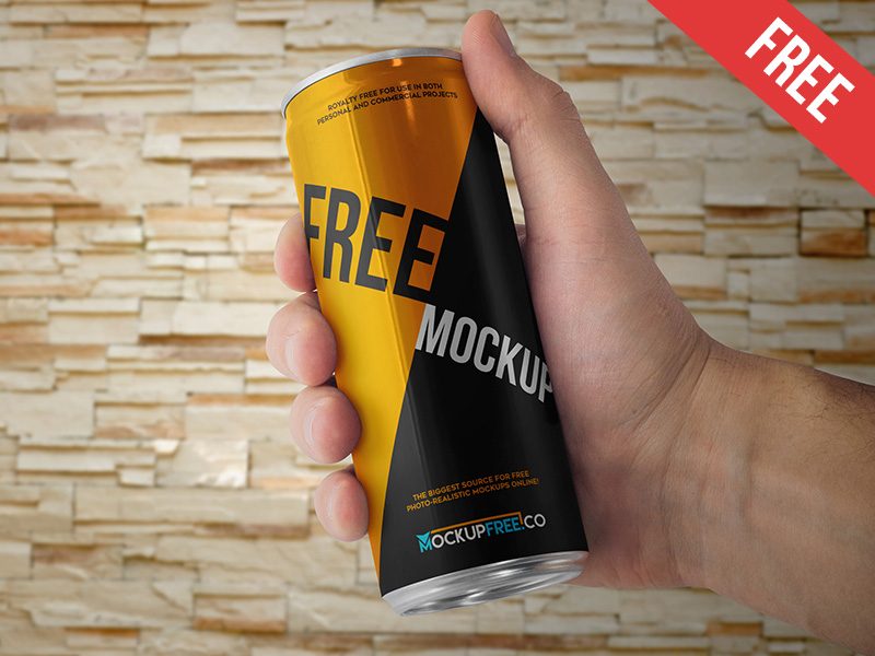 Download Energy Drink Can - 2 Free PSD Mockup ⋆ BestMockup.com 👍