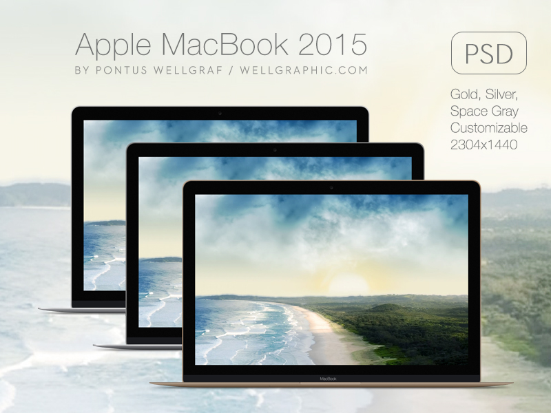 198d9f835dd5432e641e3bed1b96f87b - Apple Macbook 2015 Mockup PSD