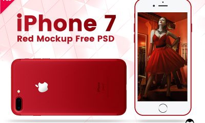 348bf8dbf7fa18c4b8b42154e3998d8b 400x240 - iPhone 7 Red Mockup Free PSD