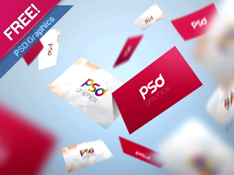 36223adfc171819d461104ad7311f785 - Flying Business Card Mockup Free PSD