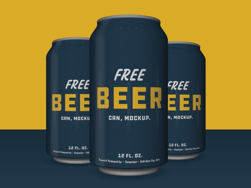 412ed7bd8443e651fd2a5ced72fc0448 - FREE BEER! ...can, mockup.