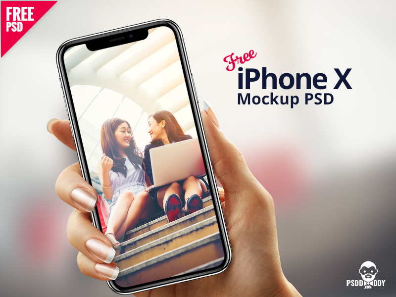 Download iPhone X in Hand Mockup PSD ⋆ BestMockup.com PSD Mockup Templates
