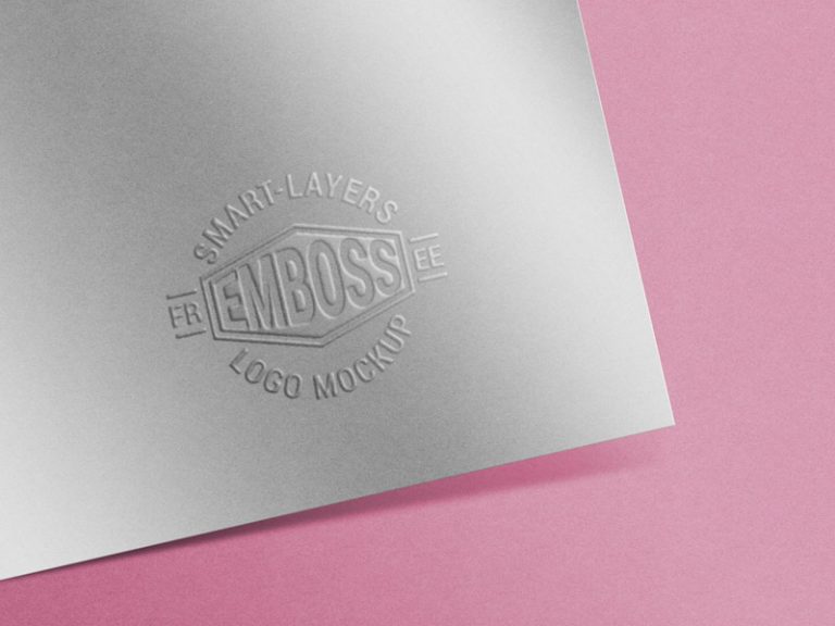 Download Embossed Paper Logo Mockup ⋆ BestMockup.com 👍