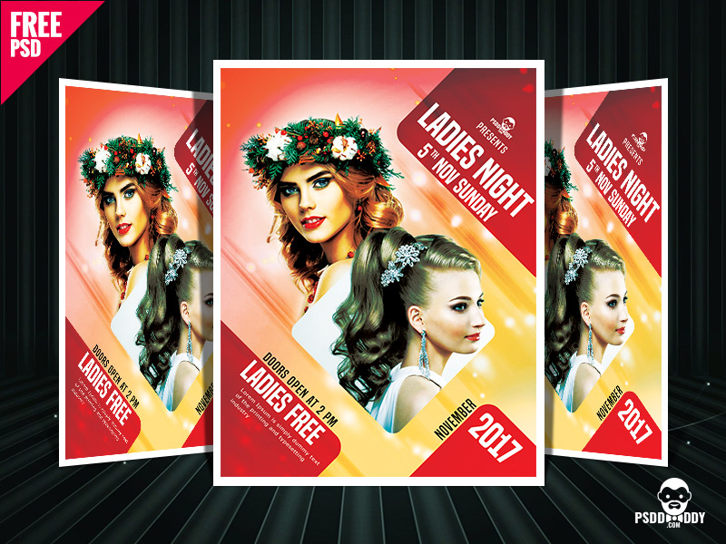 5a1f0e3ba1e9b48b916dfde2b2540608 - Ladies Night Party Flyer Free PSD Template Download