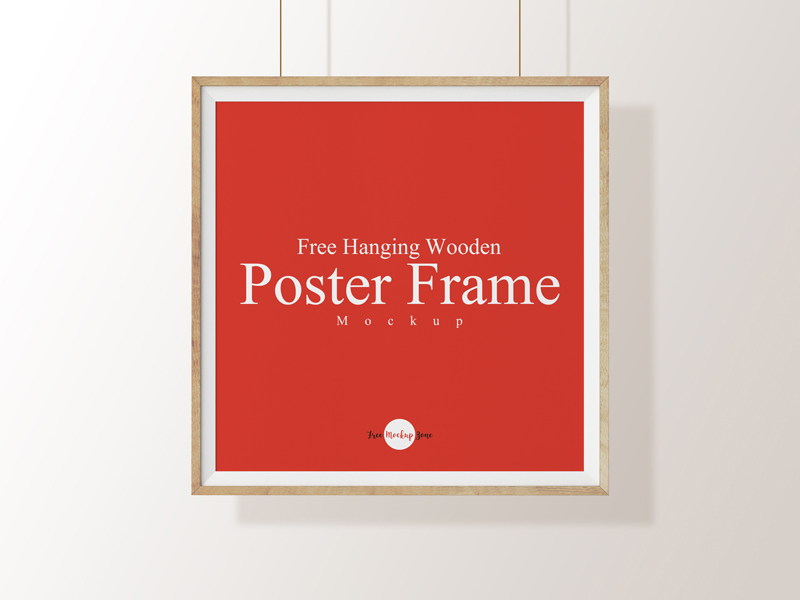 5f6b174eadf79f4b175195de00737c32 - Free Hanging Wooden Poster Frame Mockup Psd Template