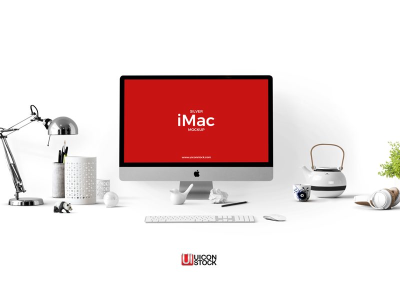 67a3f449032e4eb4665088ce0715d1f6 - Free Silver iMac Mockup PSD Template