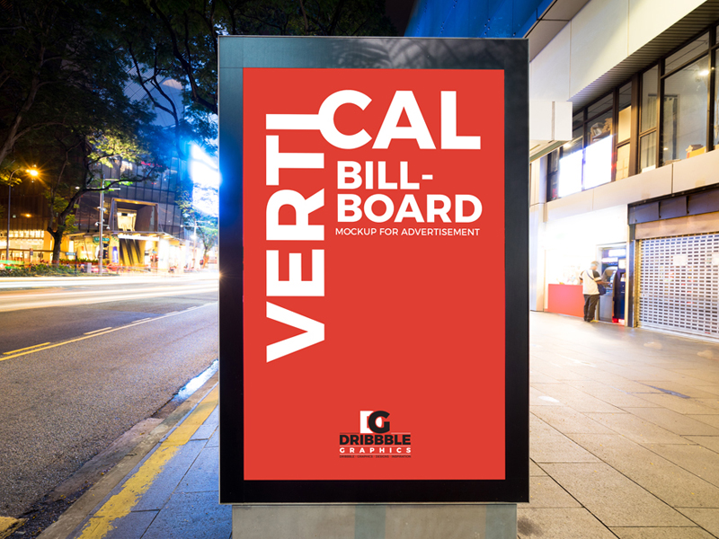 7a090fd22accba23bbd58b4414bd336e - Free City Street Vertical Billboard Mockup For Advertisement
