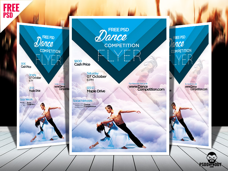 7beb6a5fc02738da1e382733050fae57 - Dance Competition PSD Flyer Template Free Download