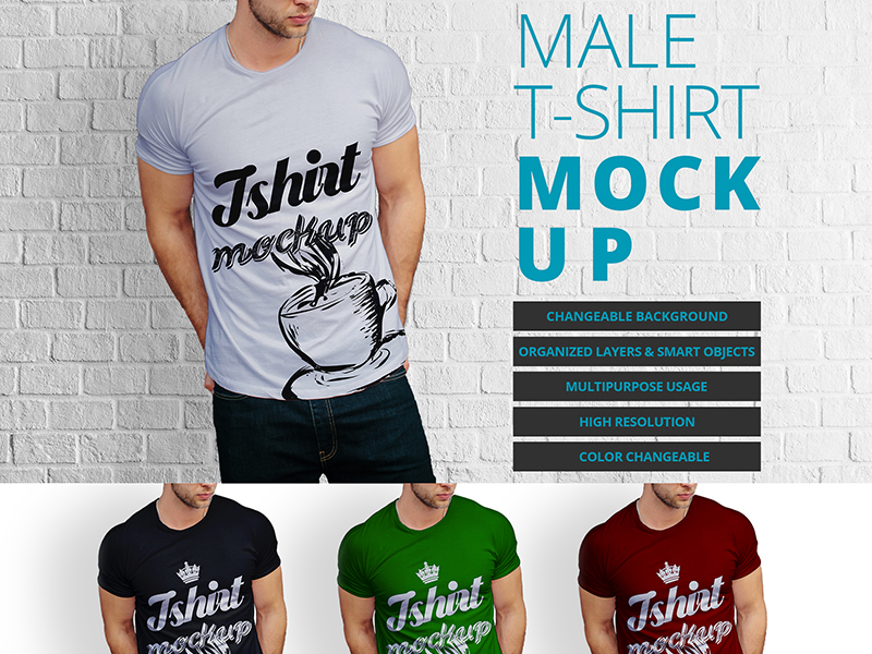 947db364eae87fadcc717af91229f2dc - Male t-shirt mock up design Free Psd