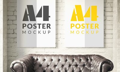 9ab8174909c10191b4e1ee956494a984 400x240 - Poster mock up template Free Psd