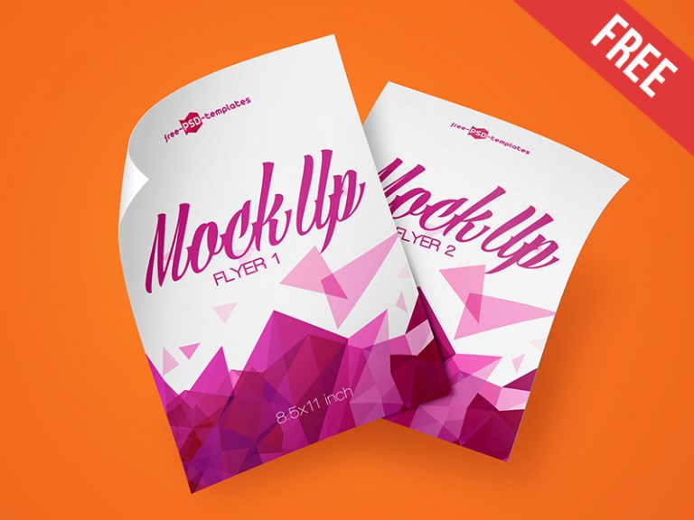 Download 3 Free Flyer Mock-ups in PSD ⋆ BestMockup.com 👍