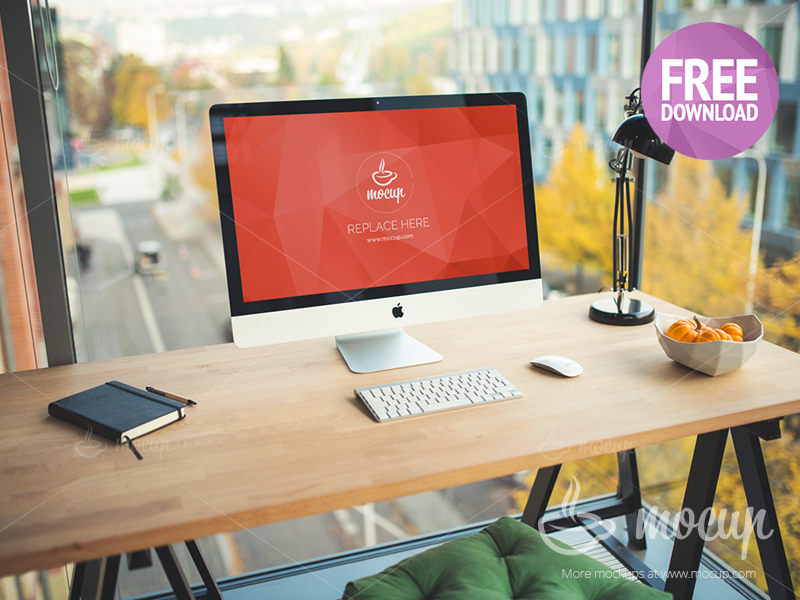 ad9baa58be7f51a21ce48d9f9eace1dd - Free PSD Mockup iMac Business office