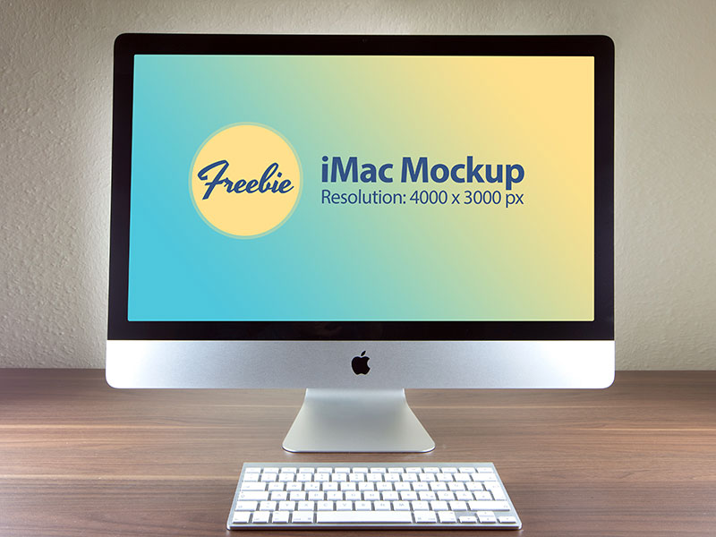 b101afff711608fd22bd24f3f5a525d9 - Free Apple iMac Photo Mockup PSD File