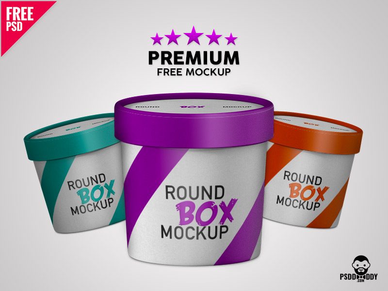 Download Premium Paper Round Box Mockup ⋆ BestMockup.com