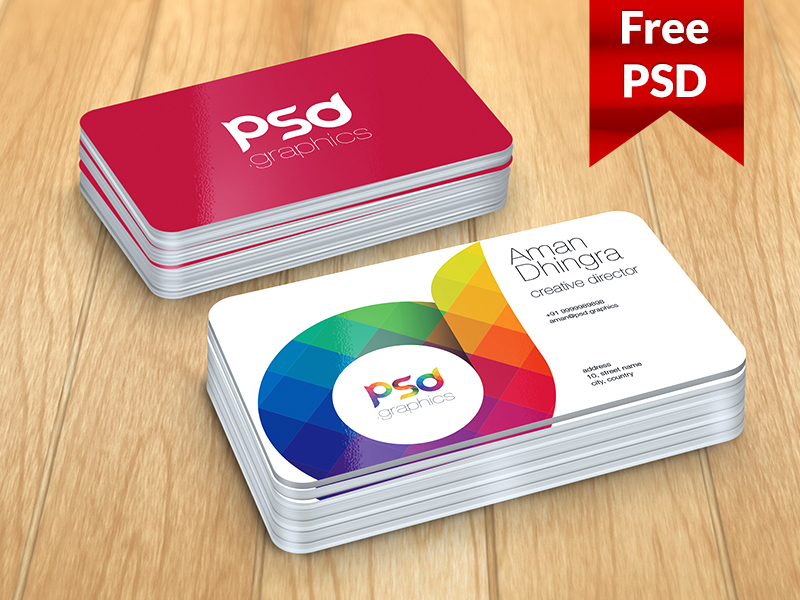 bc8e5103fabc1155b44aa67a0bb7c96b - Rounded Corner Business Card Mockup Free PSD Graphics