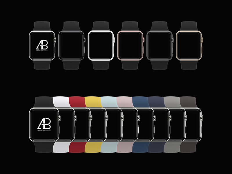 f7f2d785ebae845b89e16f467064975e - Customizable Apple Watch Series 2 Mockup