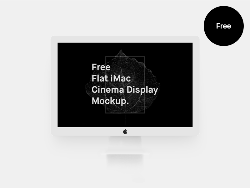 febcc538950ac8410852ceb5bdfbbc13 - Free Flat iMac Mockup (Cinema Display)