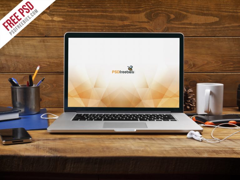 Download Free PSD : Macbook Pro Front View Mockup Free PSD ...